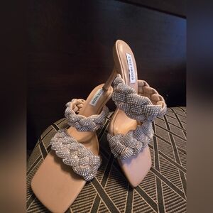 Steve Madden Women's Braided Heels - Beige and Silver